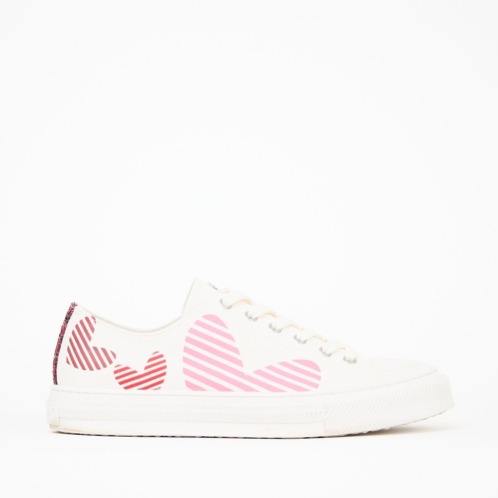 Stuart Weitzman Canvas Ollie Heart Sneaker - Size 8B
